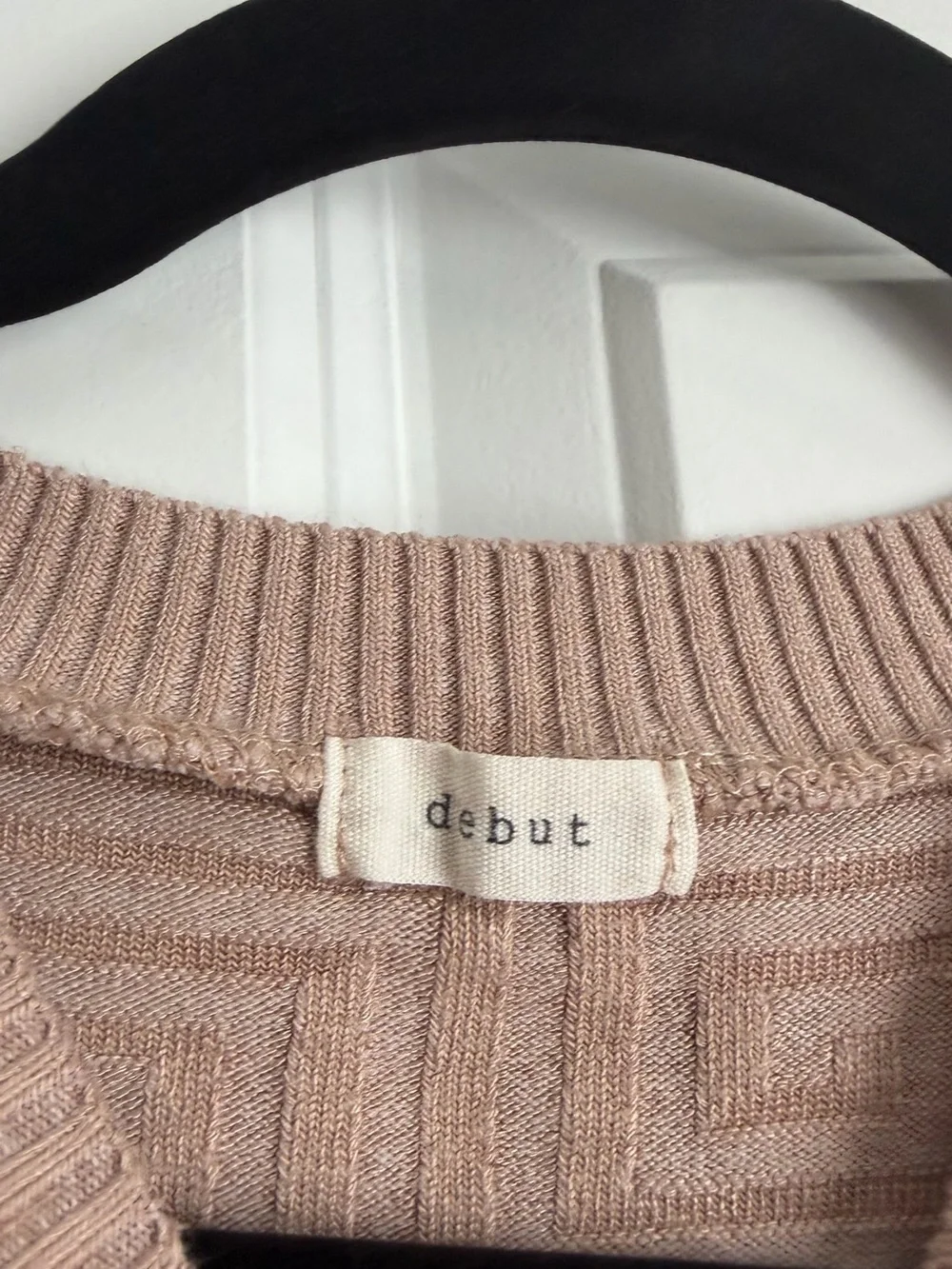 debut Textured Knit Tank Top in Blush Taupe